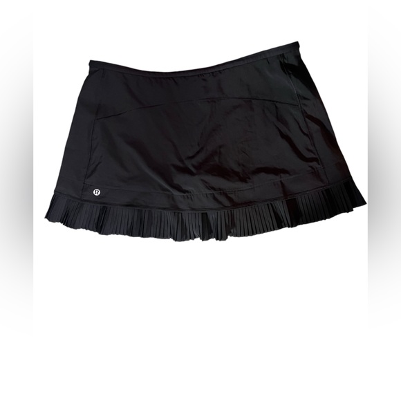 Lululemon Womens Black Pleated Skort Skirt Mini Tennis Running Sz 10